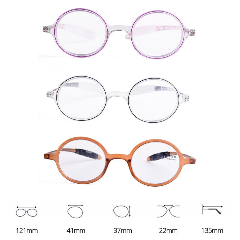 Guanhao Retro ultrakönnyű kerek olvasószemüvegek férfi női gyanta lencsék átlátszó szívósságú keret szemüvegek Gafas Presbyopia 1.0 1.5