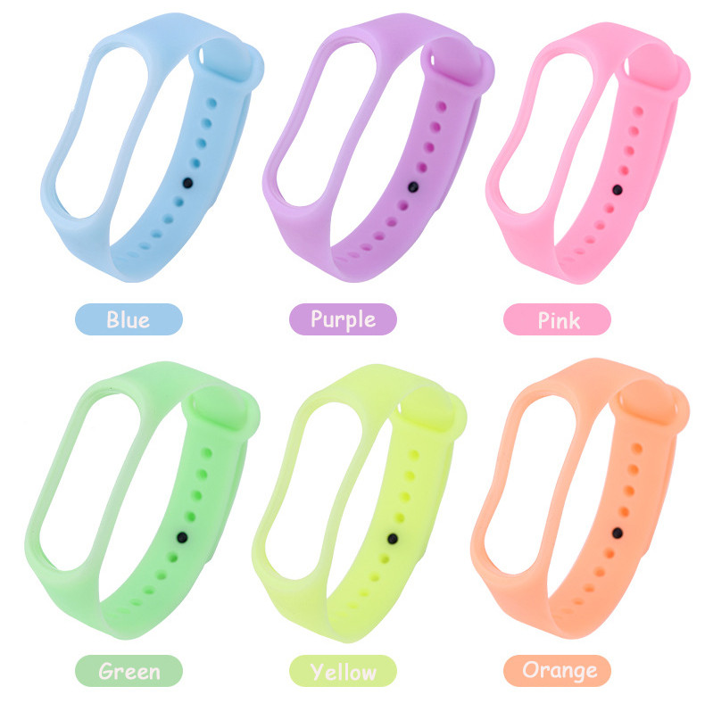 Svjetleća silikonska narukvica za Xiaomi Mi Band 6 5 4 3 Noćno svjetlo, zamjenska narukvica Dodaci za Xiaomi band 6 5 4 3