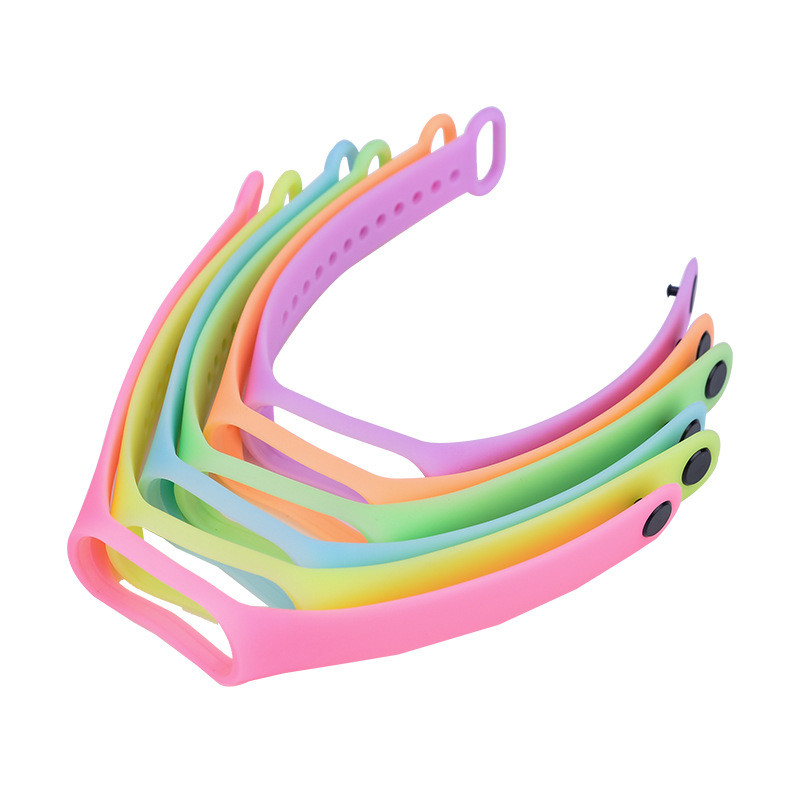 Svjetleća silikonska narukvica za Xiaomi Mi Band 6 5 4 3 Noćno svjetlo, zamjenska narukvica Dodaci za Xiaomi band 6 5 4 3