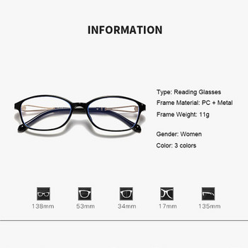 Ahora Elegant Lady γυαλιά ανάγνωσης Γυναικεία Anti Blue Light Blocking Glasses Presbyopia With Dioptric +1,0 1,5 2 έως +4,0 Γυναικεία