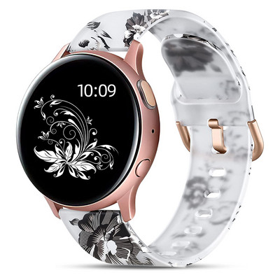 Λουράκι σιλικόνης 20mm Shiny Bling Glitter για Samsung Galaxy Watch 4/5 40mm 44mm/5 Pro/Galaxy Watch 3 41mm/Active 2 Band Band 44mm 40mm