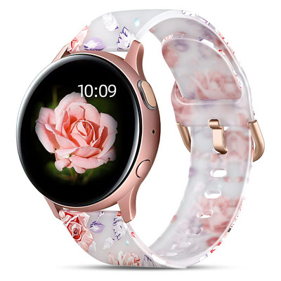 Λουράκι σιλικόνης 20mm Shiny Bling Glitter για Samsung Galaxy Watch 4/5 40mm 44mm/5 Pro/Galaxy Watch 3 41mm/Active 2 Band Band 44mm 40mm