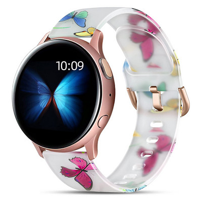 Λουράκι σιλικόνης 20mm Shiny Bling Glitter για Samsung Galaxy Watch 4/5 40mm 44mm/5 Pro/Galaxy Watch 3 41mm/Active 2 Band Band 44mm 40mm