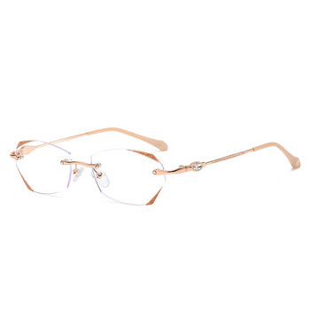 Zilead Framless Lady\'s Myopia Glasses Γυναικεία Μόδα Diamond-cut Anti Blue Light Jelly Nearsighted Lens Glasses 0-1-1,5-2...-5