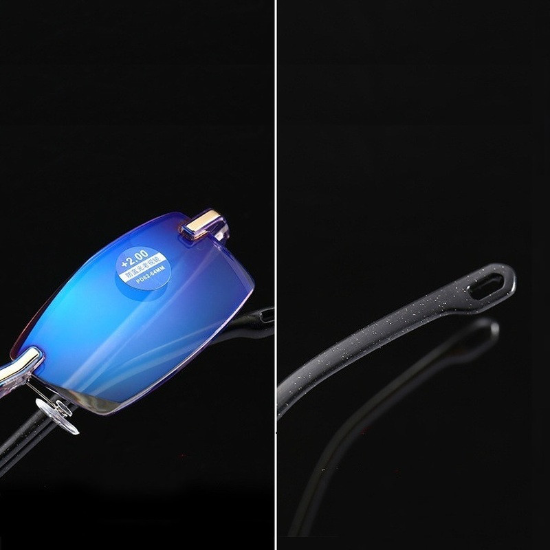 3 vnt. skaitymo akiniai Vyriški berėmiai kvadratiniai moteriški akiniai nuo mėlynos šviesos Kompiuteriniai akiniai Tolimojo regėjimo presbyopia akiniai nuo 0 iki +4.0