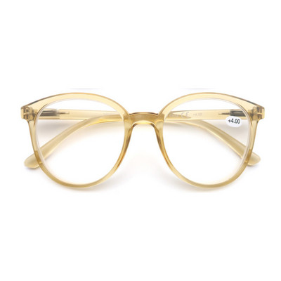 MODFANS Okrugli klasični okvir za naočale Ženske naočale za čitanje Fleksibilne opružne šarke Udobna odjeća s dioptrijom +0,50 do +4,0