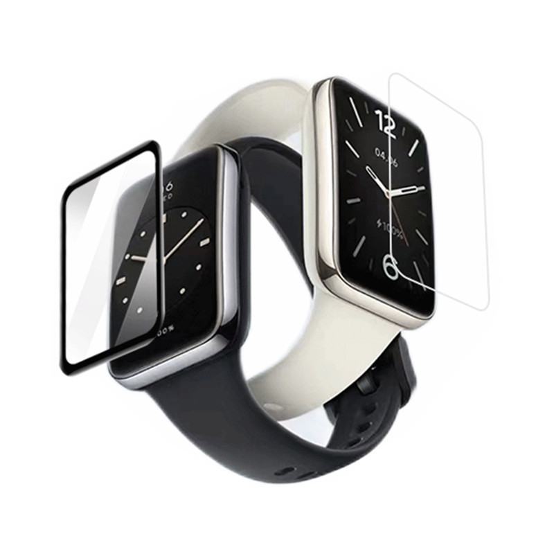 2 tk kaitsekile Xiaomi Mi Band 7 Pro ekraanikaitse jaoks. Täiskaane kaitse miband 7 pro pehmete klaaside tarvikutele