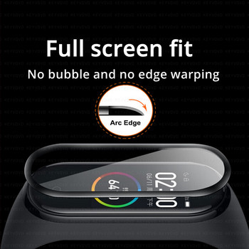 10D защитно стъкло за Xiaomi Mi Band 6 5 4 Протектор на екрана за Miband 6 5 4 Smart Watchband 4 band5 Soft Film 1/2/3/5PCS