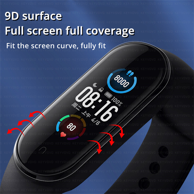 Sticlă de protecție 10D pentru Xiaomi Mi Band 6 5 4 Protector de ecran pentru Miband 6 5 4 Banda de ceas inteligentă 4 band5 Film moale 1/2/3/5BUC