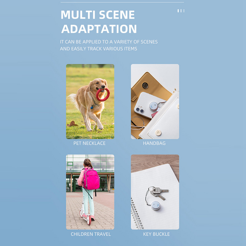 Poziționar GPS W8 Compatibil cu Bluetooth 4.0 Tag Key Finder Alarma anti-pierdere