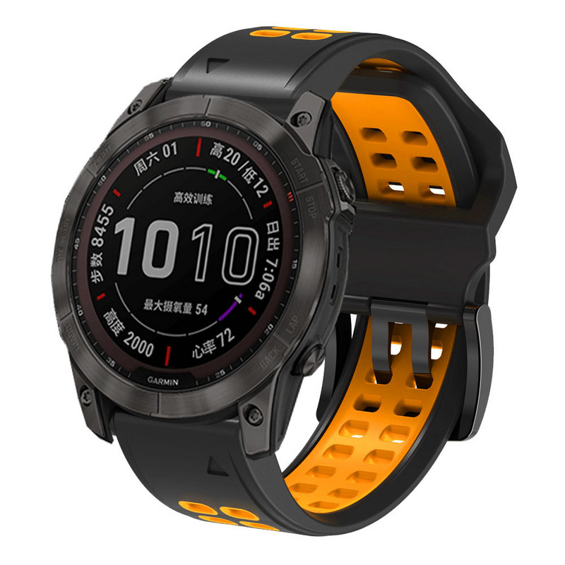 Λουράκι ρολογιού 22mm 26mm για Garmin Fenix 7 7X 5 6 5X 6X Pro Plus 3 HR Sapphire Soft Silicone Wrist Band