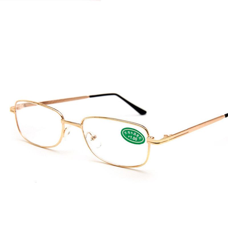 iboode Classic Alloy naočale za čitanje Muškarci Žene Staklene leće protiv umora Naočale za dalekovidnost +1,0 +1,5 +2,0 +2,5 +3,0 +3,5 +4,0