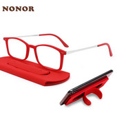 NONOR ploni skaitymo akiniai telefono lipdukas vyrams metalinis nuo +100 iki +300 moterų kvadratiniai kompiuterio akiniai, anti mėlynos šviesos