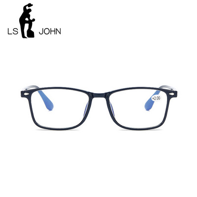 LS JOHN Ultra Light TR90 olvasószemüvegek férfi női kék fényt blokkoló dioptriás szemüvegek Dioptria +1,0 - +4,0
