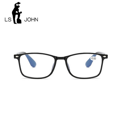 LS JOHN Ultra Light TR90 olvasószemüvegek férfi női kék fényt blokkoló dioptriás szemüvegek Dioptria +1,0 - +4,0