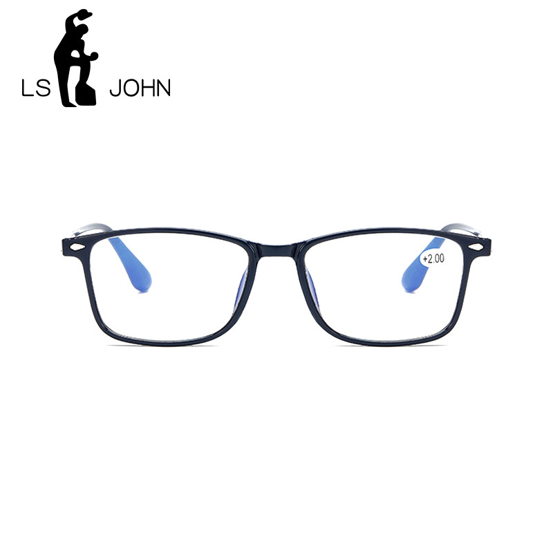 LS JOHN Ultra Light TR90 olvasószemüvegek férfi női kék fényt blokkoló dioptriás szemüvegek Dioptria +1,0 - +4,0