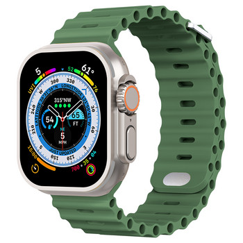 Ocean еластомерна каишка за Apple Watch Ultra 8 7 6 силиконова гривна каишка за часовник за iwatch каишка 49 mm 44 mm 40 mm 45 mm 41 mm 42 38 mm