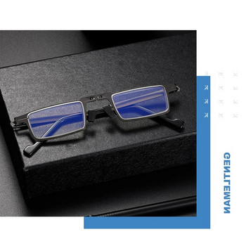 NONOR Сгъваеми очила за четене против сини лъчи за жени Преносими ултратънки очила за четене за мъже Хартиени очила Метални очила