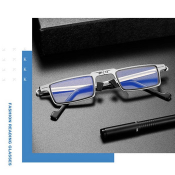 NONOR Πτυσσόμενα γυαλιά ανάγνωσης κατά μπλε ακτίνων για γυναίκες Φορητά εξαιρετικά λεπτά γυαλιά ανάγνωσης για άντρες Χάρτινα γυαλιά μεταλλικά γυαλιά οράσεως