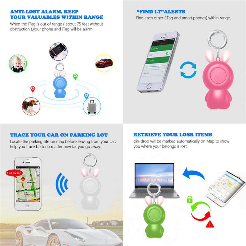 Mini Anti Lost alarm Wallet KeyFinder Smart Tag Bluetooth Tracer GPS Locator Keychain Pet Dog Child Tag Tracker Key Finder