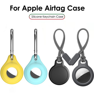 Az Apple Airtags Cover elvesztése elleni szilikon kulcstartó védelem az Airtag Tracker nyomkövető eszköz fedél nyomkövetőhöz