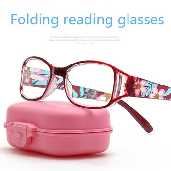 Εκτύπωση Fashion Πτυσσόμενα TR90 Γυναικεία γυαλιά ανάγνωσης Anti Blue Ray Φορητά γυαλιά πλήρους σκελετού με γνήσιο κουτί +1,0 έως +4,0