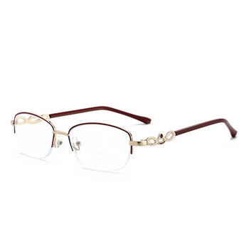 Κρυστάλλινα γυαλιά ανάγνωσης Ahora Lady\'s 2020 Fashion Ultralight Half Business Presbyopic Glasses Optical Spectacle +1,0 έως+4,0
