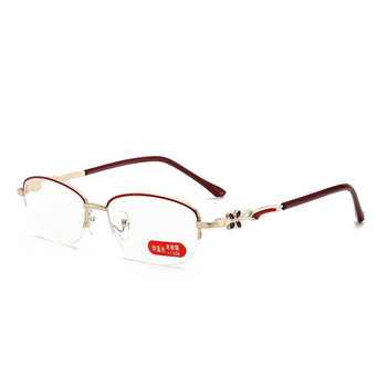 Κρυστάλλινα γυαλιά ανάγνωσης Ahora Lady\'s 2020 Fashion Ultralight Half Business Presbyopic Glasses Optical Spectacle +1,0 έως+4,0