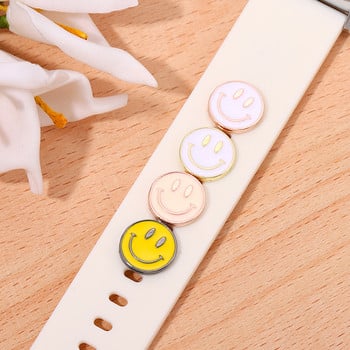 Сладки анимационни декоративни талисмани за Apple Watch Силиконова каишка Аксесоари Нокти Бижута Цветя Животни Талисмани за Iwatch Гривна