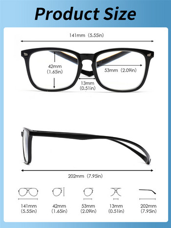 Γυαλιά ανάγνωσης JM Magnet Anti Blue Light Ανδρικά Γυναικεία Μεγεθυντικός φακός τετράγωνης διόπτρας Πρεσβυωπικά γυαλιά +1 έως +4