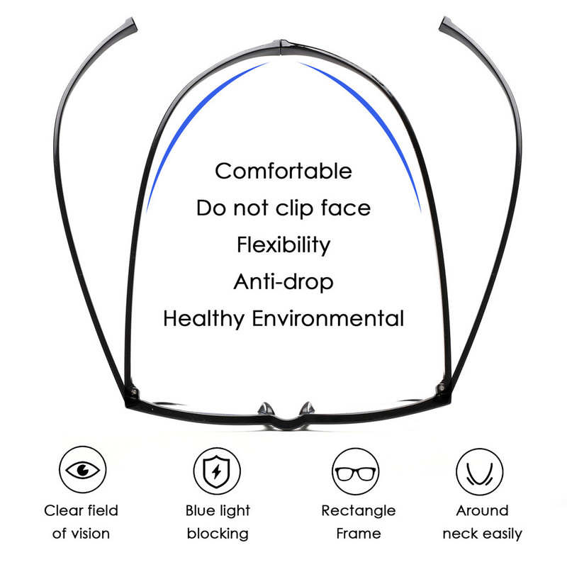 JM Magnet Anti Blue Light Naočale za čitanje Muškarci Žene Četvrtasta dioptrija Povećalo Naočale za dalekovidnost +1 do +4