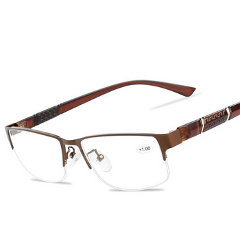 Γυαλιά ανάγνωσης από ανοξείδωτο ατσάλι με διόπτρες Ανδρικά γυαλιά Gafas de Lectura Σκελετοί γυαλιών όρασης για γυναίκες άνδρες +1 1.5