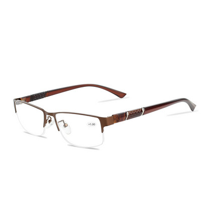 Nerūdijančio plieno skaitymo akiniai su dioptrijomis Vyriški akiniai Gafas de Lectura Toliaregių akinių rėmeliai moterims Vyrams +1 1,5