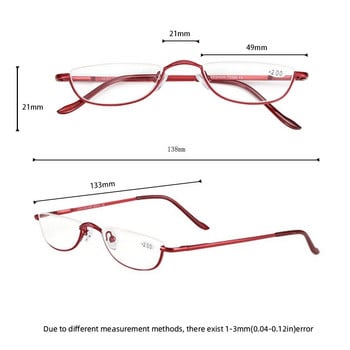 NONOR Half Frame Μεταλλικά Γυαλιά Ανάγνωσης Ανδρικά Γυαλιά Πρεσβυωπίας Half Rim Γυναικεία γυαλιά Unisex Ανδρικά γυαλιά ανάγνωσης 1.5