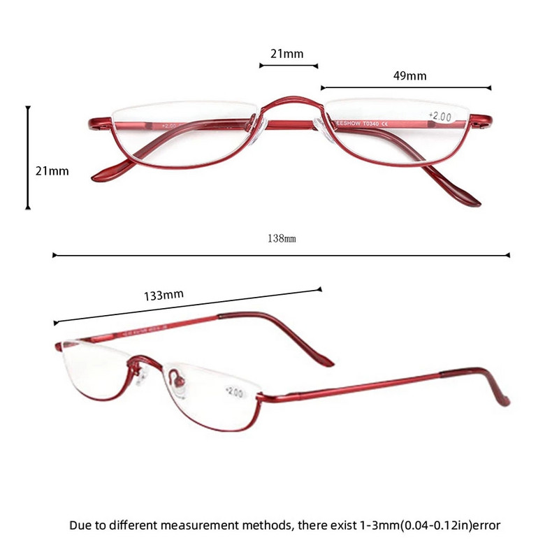 NONOR poolraamiga metallist lugemisprillid meeste presbüoopilised prillid poole raamiga naiste prillid unisex prillid meeste lugemisprillid 1.5