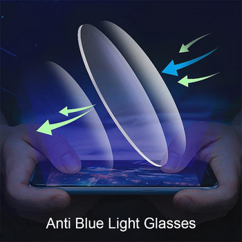 Ανδρικά γυαλιά ανάγνωσης Ορθογώνιο μεγεθυντικό φακό καθαρού φακού Γυαλιά οράσεως Anti Blue Rays Filter Computer Vintage Γυαλιά Focus Plus +1 +2