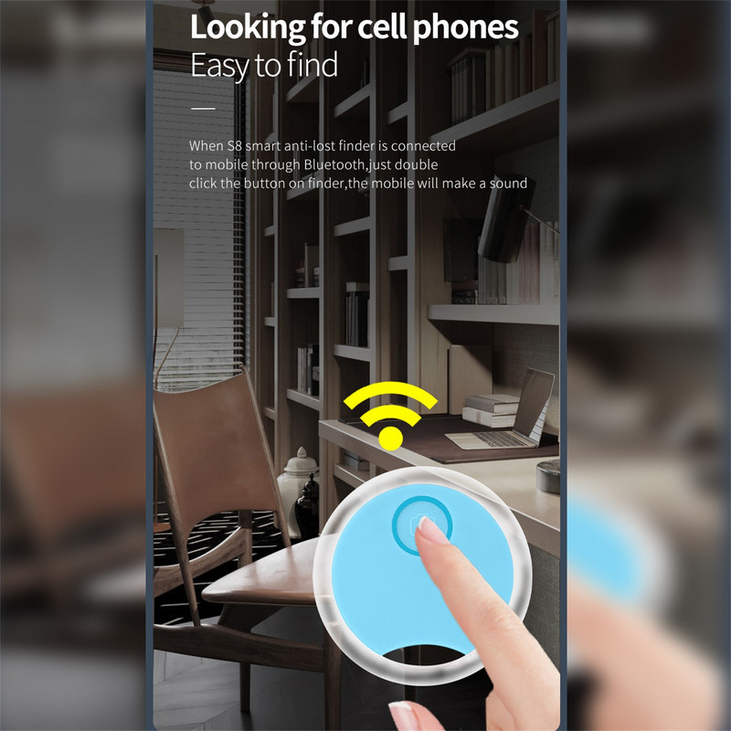 Tracker Alarmă anti-pierdere Mini Wireless Bluetooth-compat Tracker Mașină Copii Vechi Geantă Portofel Găsește chei Localizator Alarmă anti-pierdere