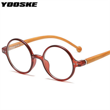 YOOSKE Малки кръгли очила за четене Ретро синя светлина, блокиращи компютърни очила за пресбиопия Жени Мъже Далекогледство Диоптър +1,5 2,0