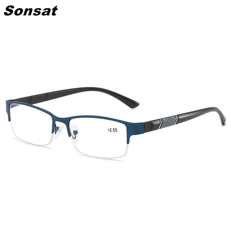 Naočale za čitanje Trend naočale za čitanje za muškarce i žene Visokokvalitetne polurame s dioptrijom Poslovne uredske muške naočale za čitanje