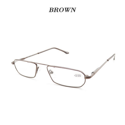 May Flower Ochelari de lectură ultra-subțiri din aliaj metalic Rama super-fină cu romb Ochelari prezbiopic Ochelari de lectură ușori Bărbați Femei