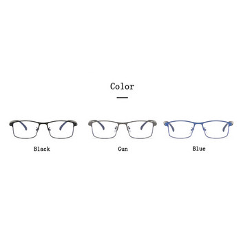 Мъжки метални очила за четене против сини лъчи, лупа, мъжки очила, блокиращи синя светлина, пресбиопия, компютърни очила 0,+1.0~+4.0