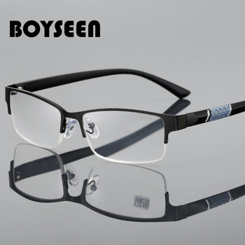 Επωνυμία BOYSEEN Γυαλιά ανάγνωσης υψηλής ποιότητας Γυαλιά μισού σκελετού +/-Γυαλιά ανάγνωσης διόπτρας Επιχειρηματικό γραφείο