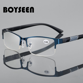 Επωνυμία BOYSEEN Γυαλιά ανάγνωσης υψηλής ποιότητας Γυαλιά μισού σκελετού +/-Γυαλιά ανάγνωσης διόπτρας Επιχειρηματικό γραφείο