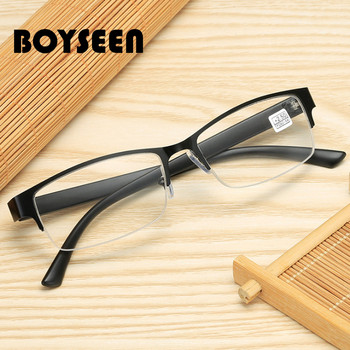 Марка BOYSEEN Висококачествени очила за четене Очила с половин рамка +/- диоптър Очила за четене Очила за късогледство Бизнес офис