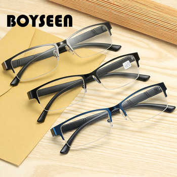 Марка BOYSEEN Висококачествени очила за четене Очила с половин рамка +/- диоптър Очила за четене Очила за късогледство Бизнес офис