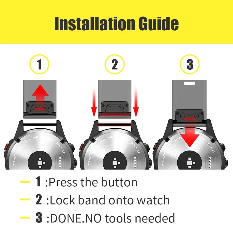 Curea de ceas din silicon Quickfit pentru Garmin Forerunner 955 Solar 945 LTE 935 745 Approach s62 s60 Descent G1 Bratara de bratara