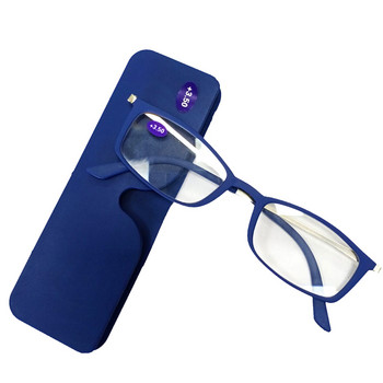 Φορητά εξαιρετικά λεπτά γυαλιά ανάγνωσης με βάσεις τηλεφώνου Γυαλιά Θήκη Mini Wallet Γυαλιά Presbyopia Full Frame +1,5 +2,0 +2,5