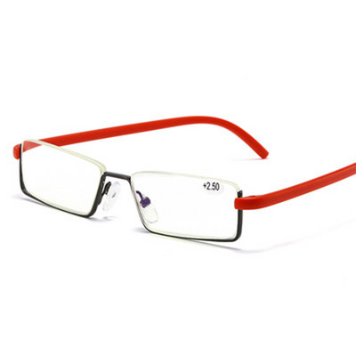 ZUEE Metalne naočale za čitanje protiv plave svjetlosti Muške leće za dalekovidnost za žene Muške modne naočale visoke rezolucije s poluokvirom