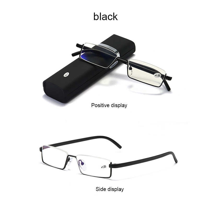 ZUEE Metalne naočale za čitanje protiv plave svjetlosti Muške leće za dalekovidnost za žene Muške modne naočale visoke rezolucije s poluokvirom