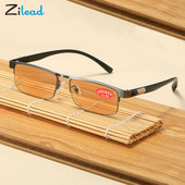 Staklene naočale za čitanje Zilead Žene Muškarci Poslovne naočale za dalekovidnost s poluokvirom HD naočale za čitanje protiv odsjaja Dioptrije +1+1,5+4